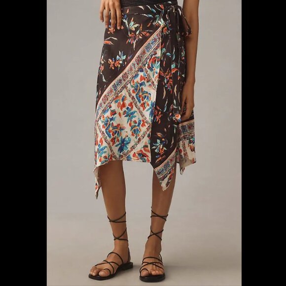 Brand New By Anthropologie Asymmetrical Wrap Midi Skirt - Picture 4 of 4